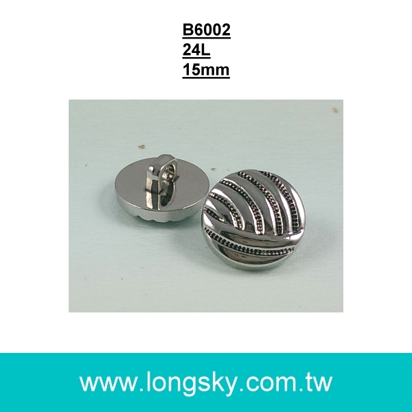 (#B6002/24L) 15mm 古金色電鍍鈕釦台灣製造商