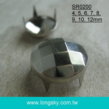 (#SR0200) 仿鑽銅質金屬皮件服飾裝飾鉚釘, 廠用自用兩相宜