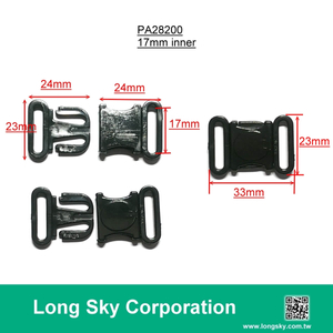 (PA28200) 17mm台灣生產塑膠製內衣用插扣