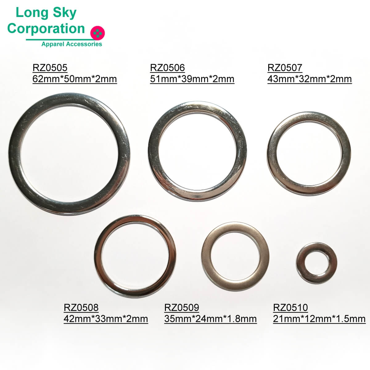 (RZ0510) 12mm inner 金屬圓圈帶環