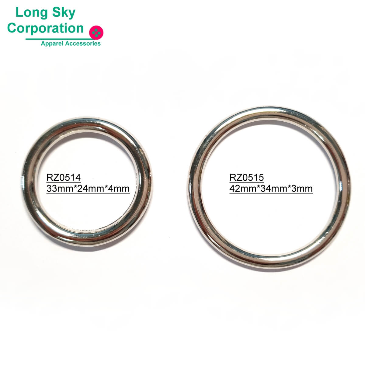 (RZ0515) 34mm內徑 圓型金屬帶環寬腰帶用裝飾環
