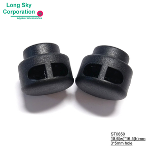 (#ST0650) 4mm洞運動外套用雙孔平面鼓狀調整繩扣
